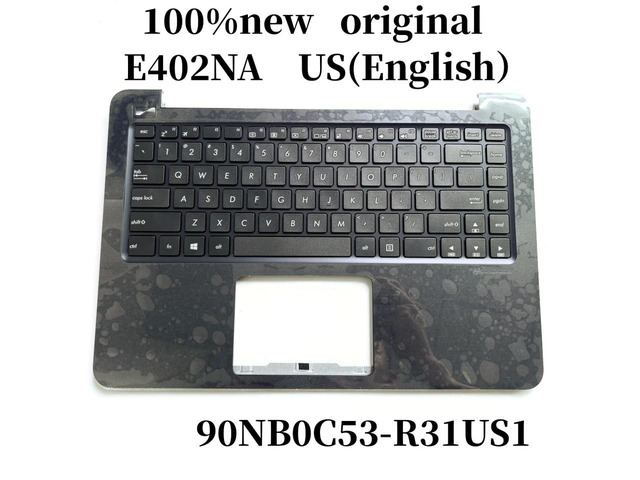 100%US English For E402 E402N E402NA Laptop keyboard Palmrest Assembly top cover C case BLUE 90NB0C53-R31US1