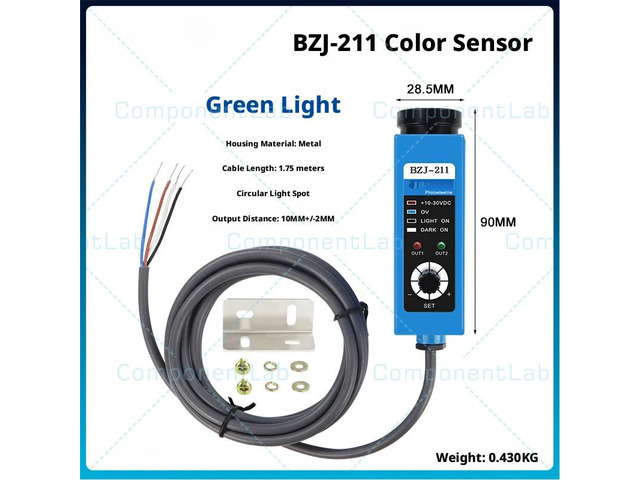 BZJ211 Color Mark Sensor Bagmaking Machine Photoelectric Eye Deviation Correction Color Tracking Photoelectric Switch