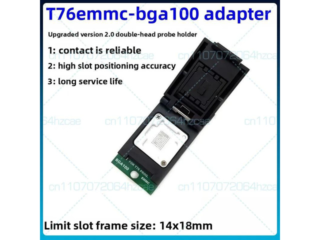 For XGecu T76 programmer dedicated BGA100 EMMC chip, burning seat, read and write adapter