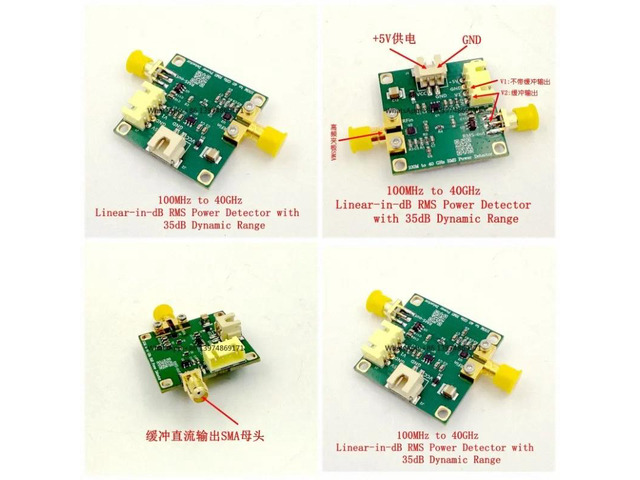 LTC5596 RMS RF Power Detector Module 100MHz-40GHz 35dB Dynamic Range High Linearity Wideband RF Signal Detector