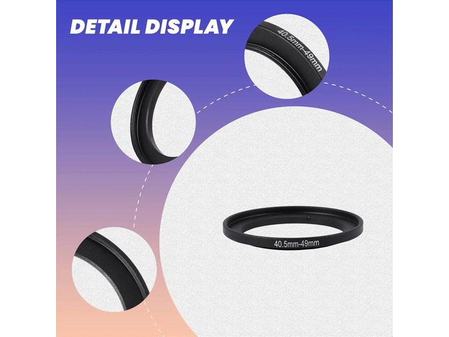 Replacement 40.5mm-49mm Camera Metal Filter Step Up Ring Adapter