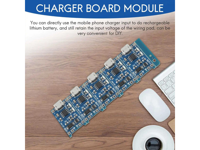 5 pcs 1A 5V Micro-USB for Lithium Power Charger Board Module TE420