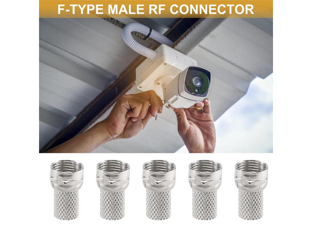 15 Pcs RG6 F-Type Twist-On Coax Coaxial Cable Connector Male for CCTV Camera