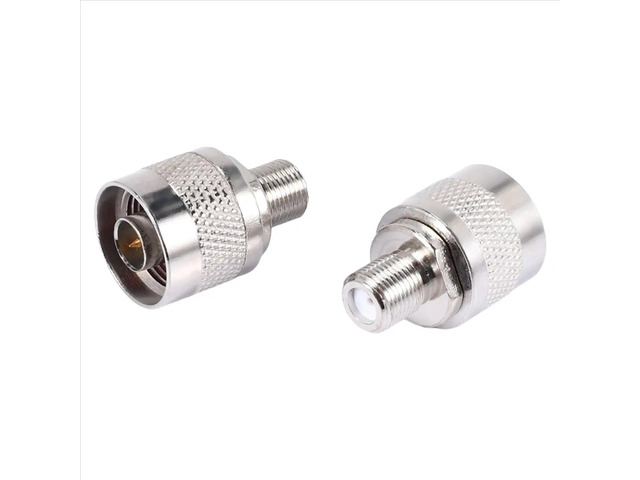 2pcs N Type male plug to F female coaxial adapter connector for antenna,silver