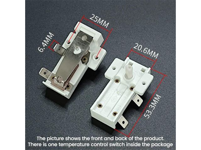 Temperature Control Switch AC 250V 16A for Electric Heaters, Electric Oil Heater, Fan Heater, Water Boiler, Oven, Dryer