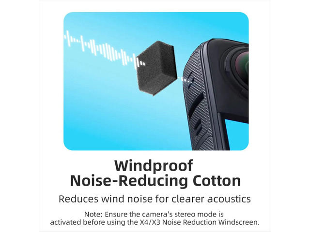 6Pcs Camera Mic Windscreen for X4 Camera Noise Reduction Sponge Video Windproof Case