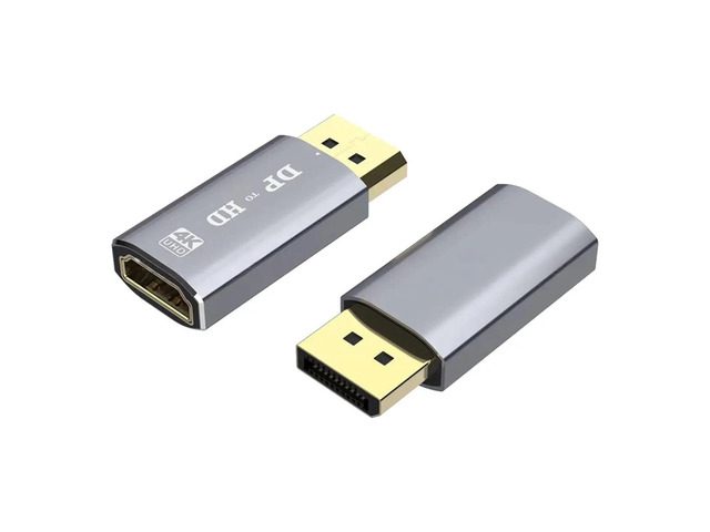 DP to -Compatible Adapter 4K Display Port Male to -Compatible Female Converter for PC TV Laptop Projector