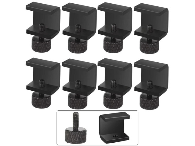 8pcs 3D Printer Parts Platform Heated Adjustable Bed Clip for 3 CR10 Hotbed Printing Platform Glass Plate Black