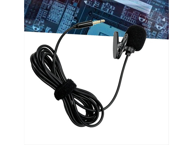 Lavalier Microphone Mic Stereo Audio Mini Wired Mic 3.5mm Plug for Loudspeaker Interpreter