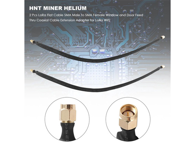 2 Pcs LoRa Flat Cable SMA Male to SMA Female Window and Door Feed Thru Coaxial Cable Extension Adapter for LoRa