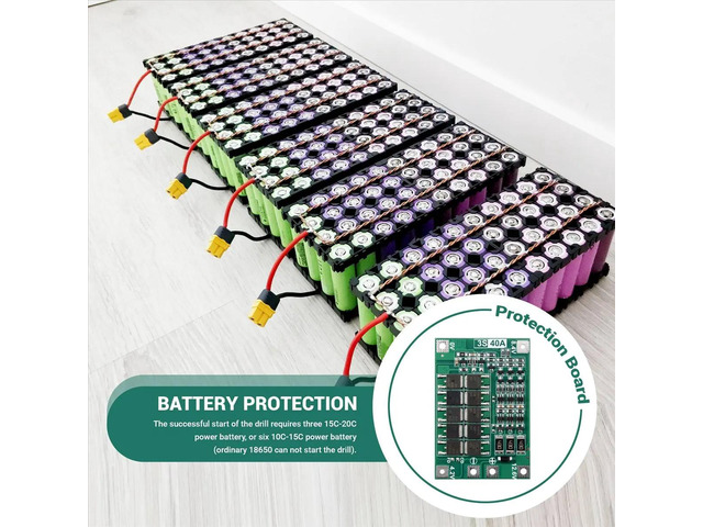 2PCS 3S 40A for Screwdriver 12V Li-Ion Protection Board Pcm with Balance Liion Cell Module