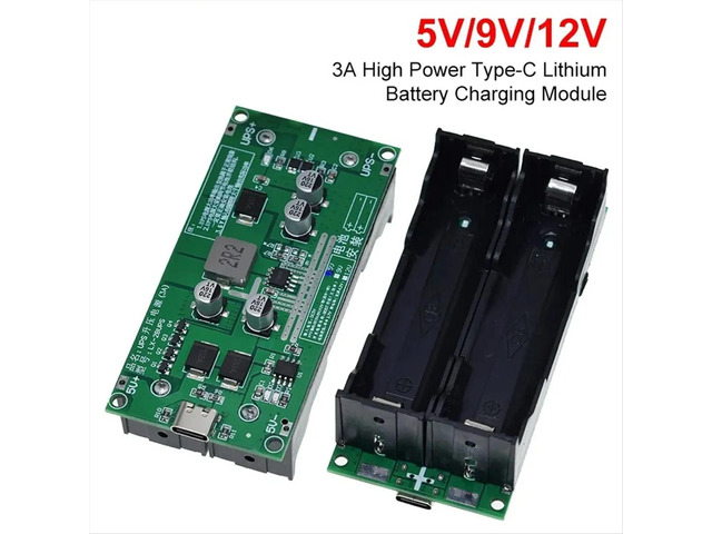 Type-C 15W 3A Lithium Charger Module DC-DC Step Up Booster Fast Charge UPS Power Supply Converter 9V