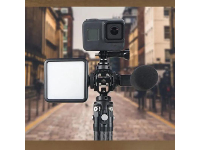 Triple Hot Shoe Mount Adapter Bracket Stand Holder for DSLR Camera for LED Video Microphone Flash Light,A