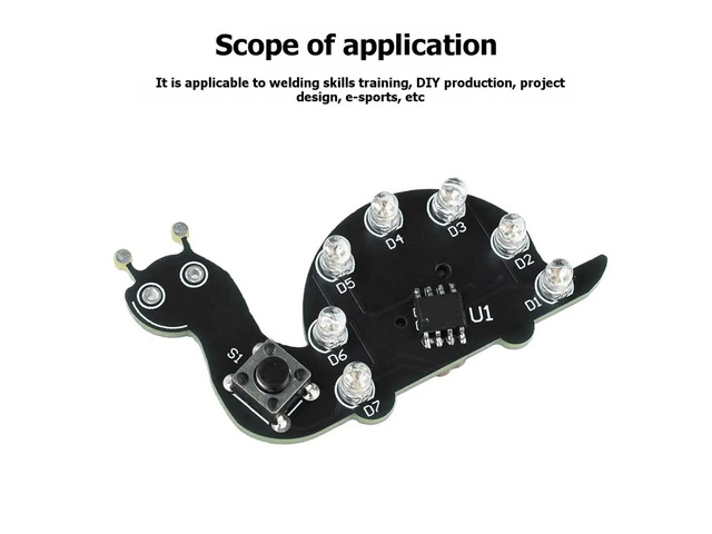 DIY Soldering Learning Kit with LED Shell Light SMD SMT Learner Solder Kit for Electronics Enthusiasts