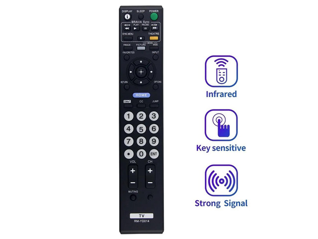 Replace RM-YD014 Remote Control for TV -32XBR4 -40D3000 -40V3000