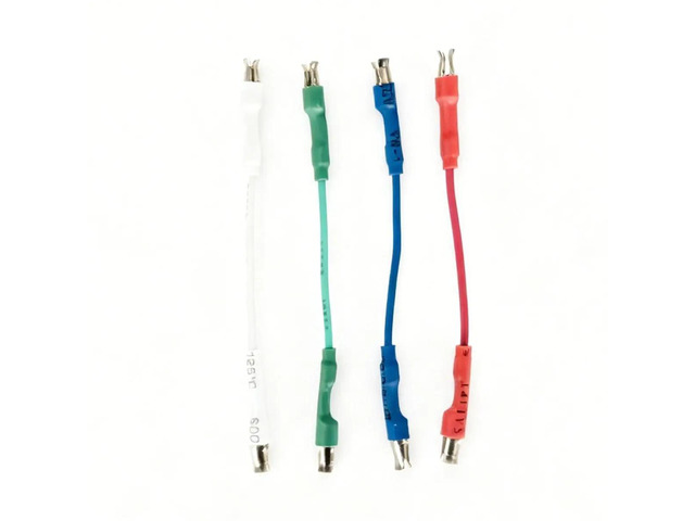 4PCS Turntable Headshell Lead Wires Spring Clip Connector, Phono Cartridge Cables for Universal Record Player