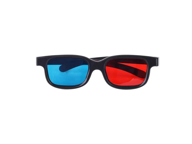 5Pcs Black Frame Red Blue 3D Glasses 3D Dimensional Home Theater Glasses for Dimensional Anaglyph Movie TV Game Video