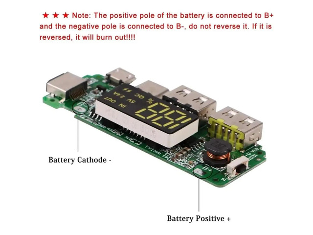 3Pcs Lithium Charger Board LED Dual USB 5V 2.4A Type-C USB Mobile Power Bank Charging Module Circuit