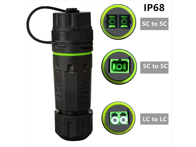 IP68 Waterproof Fiber Optical Adapter High- SC to LC Extension Connector LC Extend Coupler Adapter SC Single Core