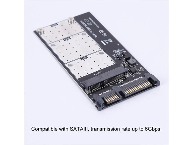 SSD to Adapter Converter Card Up to 6Gps M.2 MSATA SSD to 2.5 Adapter for Laptop Desktop
