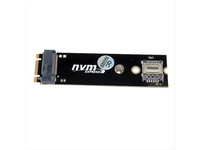 M.2 B-Key to PCIE Adapter Riser with SIM Card Slot for 4G 5G LTE Network Module M.2 M-Key/B-Key NVME Adapter