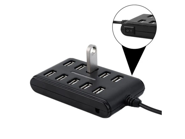 10 Port High Speed Extension Cable USB 2.0 Hub Adapter for Laptop PCB Interface Device