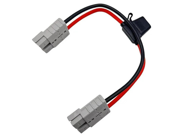 50A Gray Plug Connector With Fuse 10AWG Solar Panel Extension Silicone Line For Car Solar Panel Conversion Cable