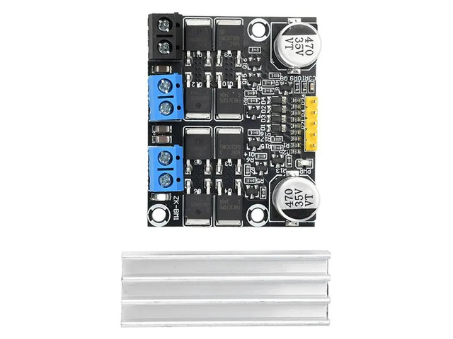 10A 3V-18V Dual-Channel DC Motor Driver H-Bridge Module Forward And Reverse PWM Speed Regulator With Heat Sink