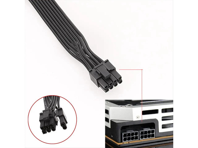 PSU Graphics Card 8pin to PCIe 8P (6+2) Pin PCIE GPU Power Cable for G1 G2 G3 G+ P2 T2 GS Series Modular Power