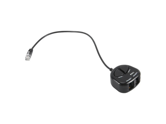 TWO Mute Switch Training Adapter Dual RJ9 Sockets to RJ9 Headset Male Plug for Call Center Headset Training Adapter 4P4C