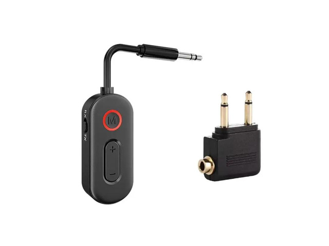 Adapter With Mic Bluetooth 6.0 Audio Receiver Transmitter 3.5Mm AUX Hifi Stereo Music For Car Airplane TV P