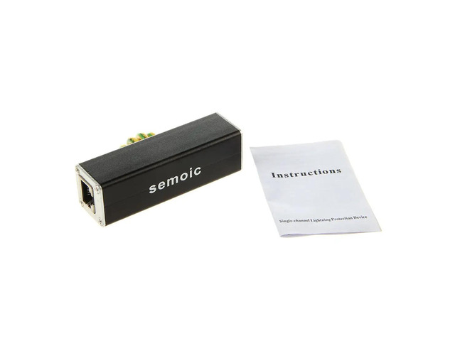 semoic RJ45 Plug Ethernet Network Surge Protector Thunder Arrester 100MHz