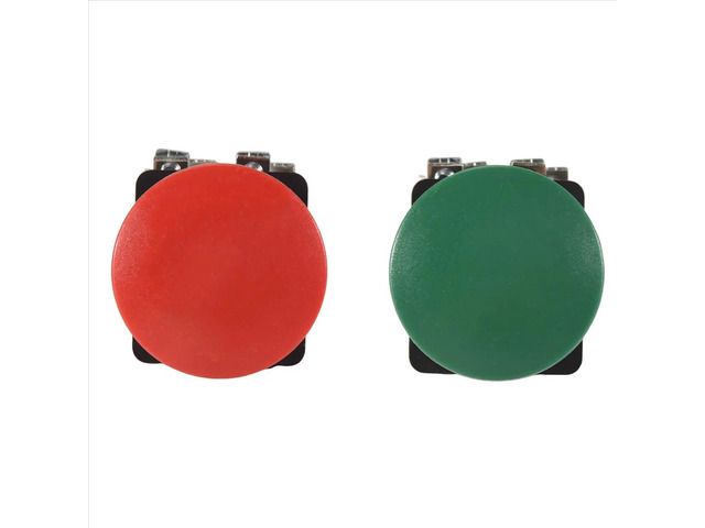 Red Green AC 250V 6A DPST Momentary Mushroom Head Push Button Switch