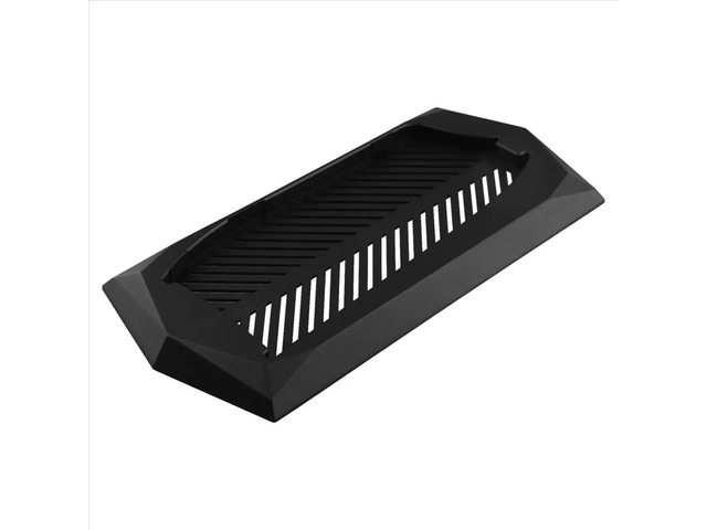 Vertical Stand for Slim Optical Drive Version Console with Built-in Cooling Vents and Non-Slip Feet Black