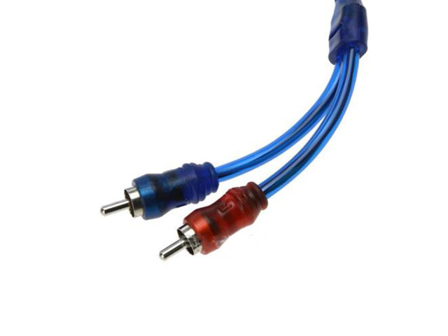 2Pcs 5M 2 Rca To 2 Rca Plug Car Stereo Audio Copper Cable System Amplifier Braided