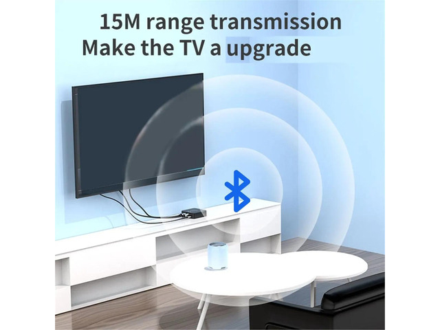 2-in-1 Bluetooth 5.0 Audio Adapter Mobile Phone NFC Speaker Receiver for Headphone/Computer/TV Transmitter