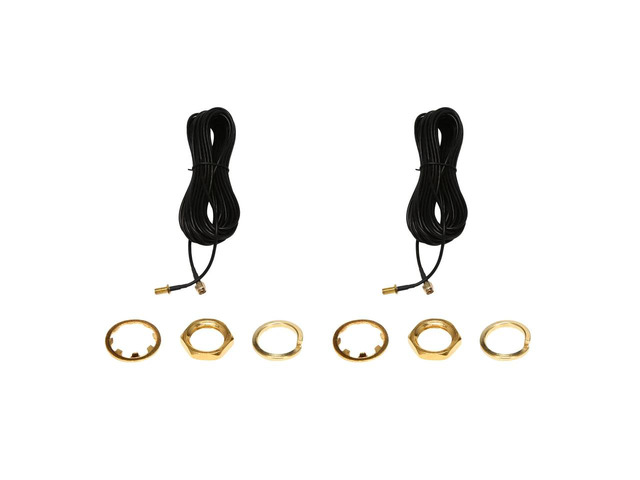 2X RP - SMA Male To Female Antenna Connector Extension Cable Black 10 M