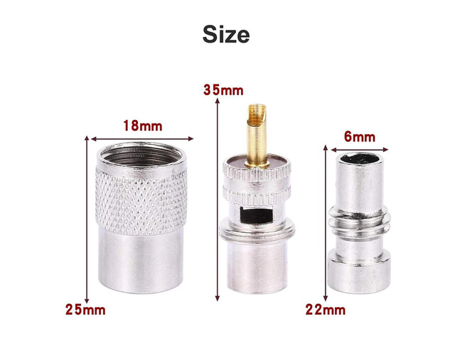 10 Pack UHF/PL-259 Solder Connector Plug With Reducer For RG8X, RG8, RG59, LMR-400, RG-213 Coaxial Coax Cable