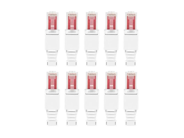 10 X Network Connectors Tool-Free RJ45 CAT6 LAN UTP Cable Plug Without Tools Cat5 Cat7 Installation Cable Patch Cable