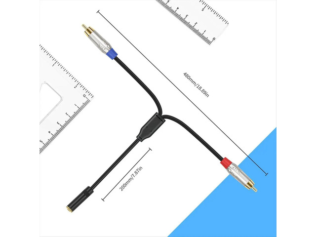 3.5mm to Sound Cable Female to Male Y Splitter 3.5mm Adapter for Phone Home Theater Amplifiers Speaker Stereo