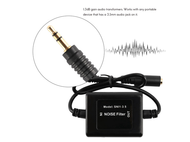 SNI-1/3.5 Noise Filter ripple mass filter insulator 3.5mm Black
