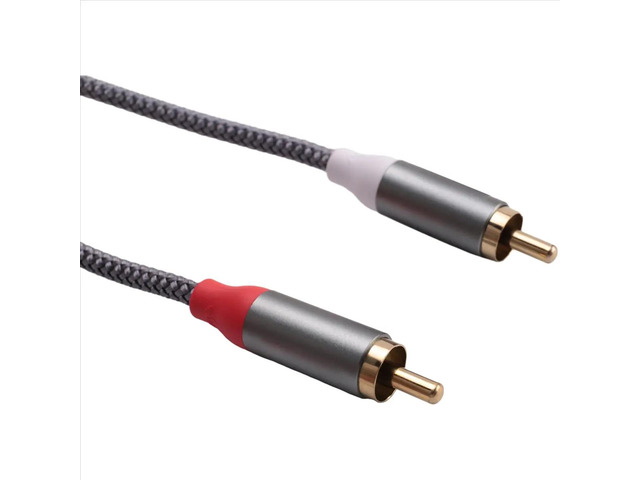 Stereo Cable, [6Ft/1.8M, Dual Shielded Gold-Plated] Male to Male Stereo Audio Cable for Home Theater
