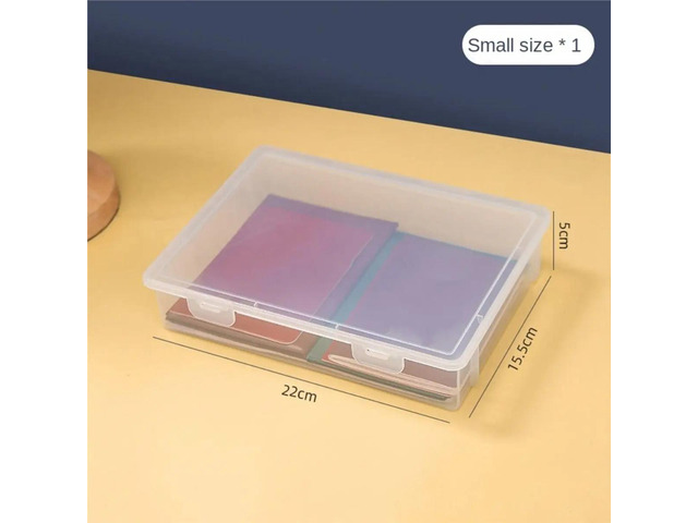 Plastic File Organizer Transparent Square Storage Box Storage Box File Storage Box S