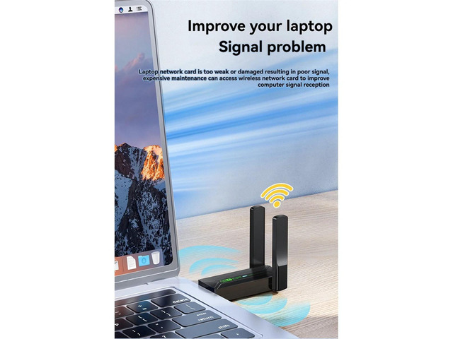 6 AX900 Bluetooth 5.4 USB Adapter Network Card 2.4G & 5GHz Wi-Fi Receiver USB for PC/Laptop Win10/11