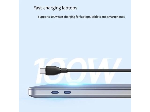 For Mobile Devices-Black 2M Cable/Type-C To Type-C Fast Charging 100W