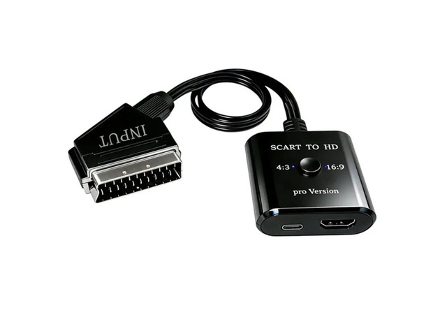 1080P SCART To HDTV Converter Video Audio Adapter AV Signal Adapter For HD TV DVD HDTV