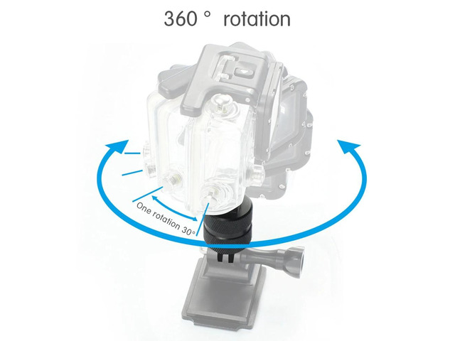 360 Degree Rotating Joint Connector Bracket 90 Degree Elbow Tripod Mount Adapter for 13 12 11 Action Camera