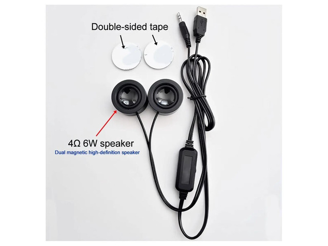 4Ohm 6W USB Speaker for PC 3.5mm Audio Input Mini Loudspeaker for Advertising Machine