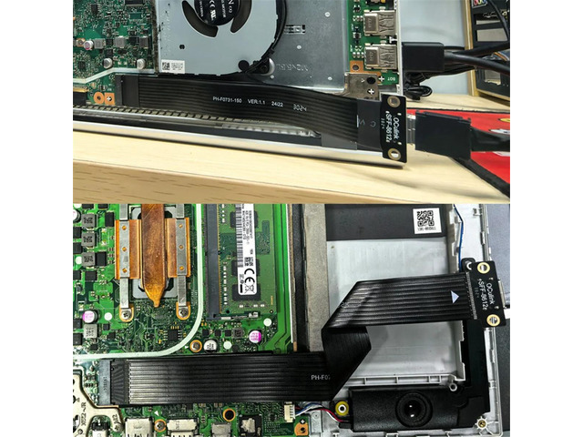M.2 NVMe PCIE 4.0 to Oculink SFF-8611 SFF-8612 Female Adapter Cable Laptop External Graphics Card Extension Cable