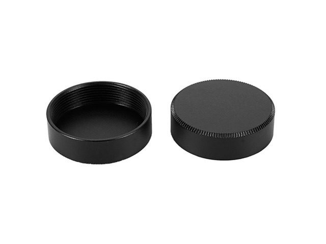 6Pcs Metal C Mount Rear Lens Cover Cap For CCTV (Black)